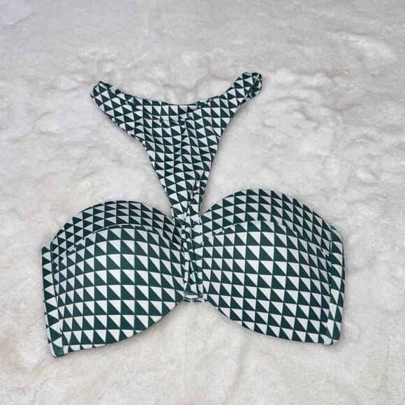 MIKOH Padded Bandeau High Neck Bikini Top Size Small - Picture 4 of 6